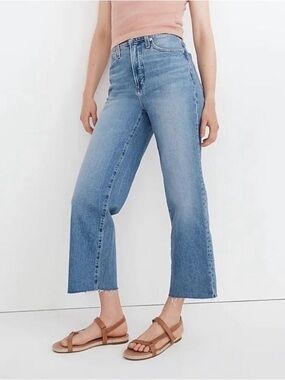 Madewell The Perfect Vintage Wide-Leg Crop Jeans Women's 26 Petite High Waisted